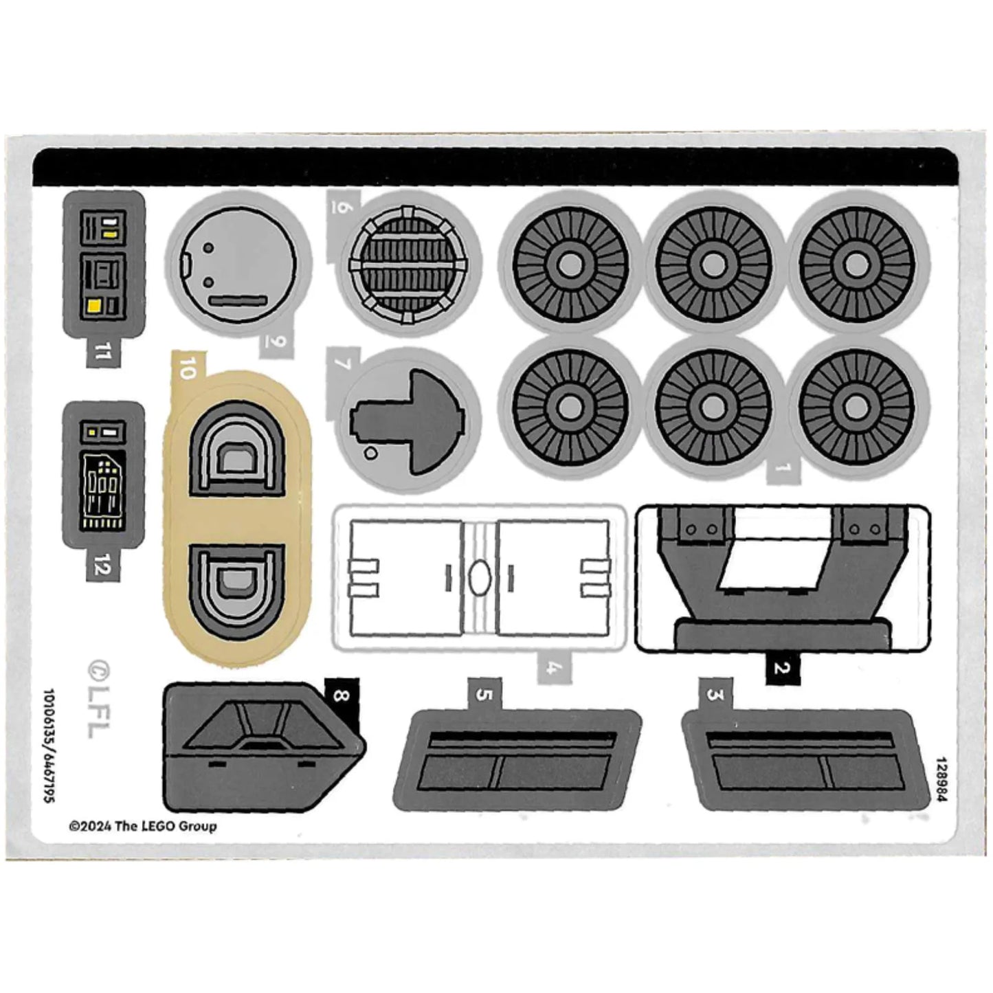 Part 75374stk01 - Sticker Sheet for Set 75374 - (10106135/6467195)