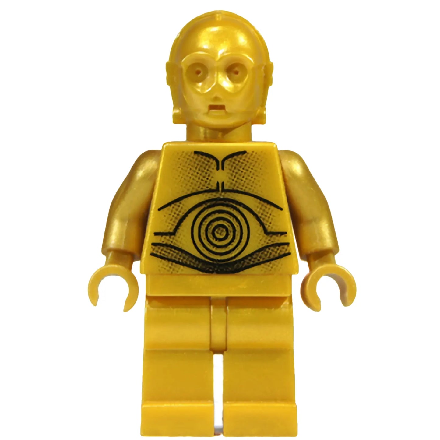 Minifigur sw0161a - C-3PO - Perlgold mit perlgoldenen Händen