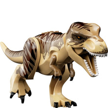 Part trex10 - Dinosaur Tyrannosaurus rex with Dark Tan Back, Dark Brown Markings and White Teeth