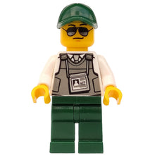 Minifig trn243 - Security Officer - Dark Green Legs, Dark Green Cap with Hole, Sunglasses