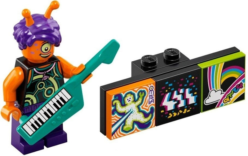 Set vidbm01-9 - Alien Keytarist, Vidiyo Bandmates, Series 1 (Complete Set with Stand and Accessories)
