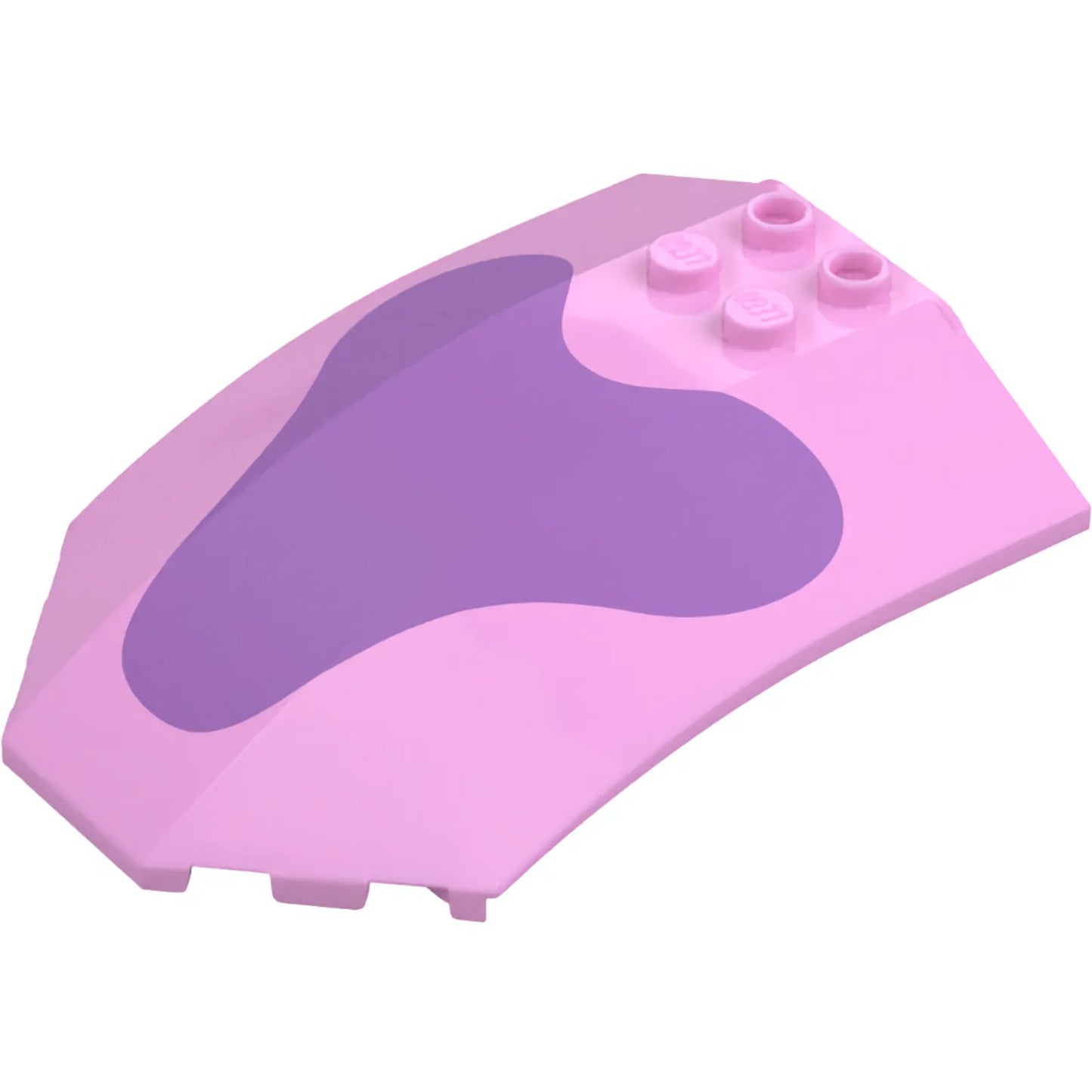 Part x224pb042 - Windscreen 8 x 6 x 2 Curved Sloped Sides with Medium Lavender Patch Pattern